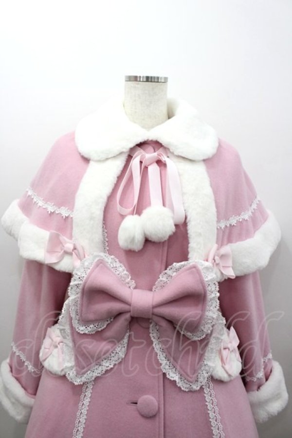 画像2: BABY,THE STARS SHINE BRIGHT / リボンミルキーコート  ピンクＸ白 I-26-02-25-035-BA-CO-SA-ZI (2)