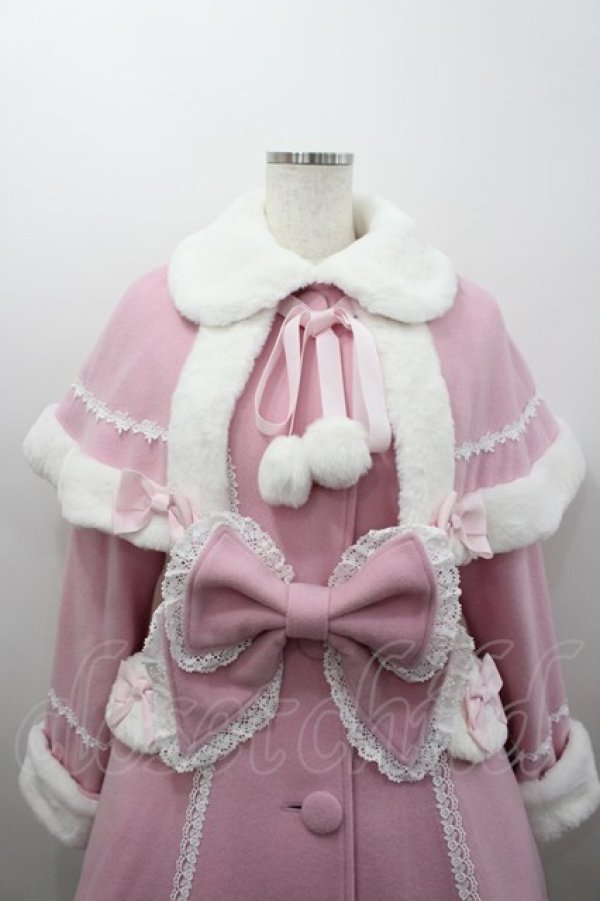 画像3: BABY,THE STARS SHINE BRIGHT / リボンミルキーコート  ピンクＸ白 I-26-02-25-035-BA-CO-SA-ZI (3)