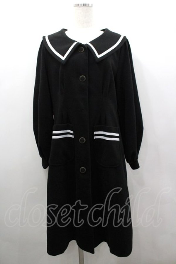 画像1: axes femme POETIQUE / セーラーデザインコート  黒 I-26-02-25-038-AX-CO-SA-ZI (1)