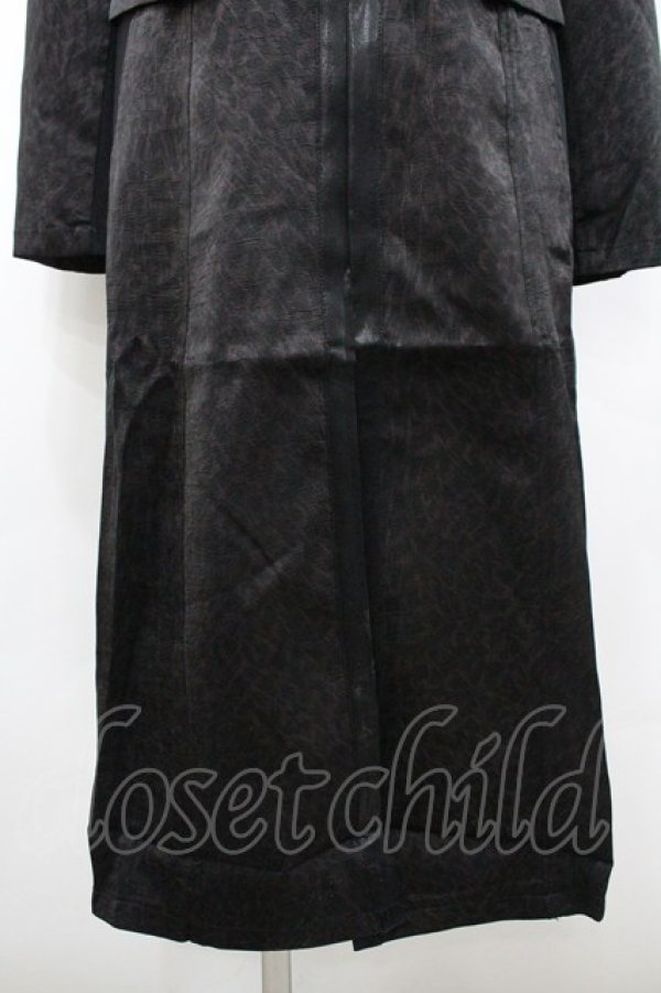 画像3: Qutie Frash / レオパードチャイナデザインロングジャケット  黒Ｘブラウン I-26-02-25-040-QU-OP-SA-ZI (3)