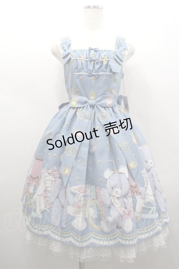 画像1: Angelic Pretty / Charlotte's Bearジャンパースカート  サックス I-26-02-25-045-AP-OP-SA-ZI (1)