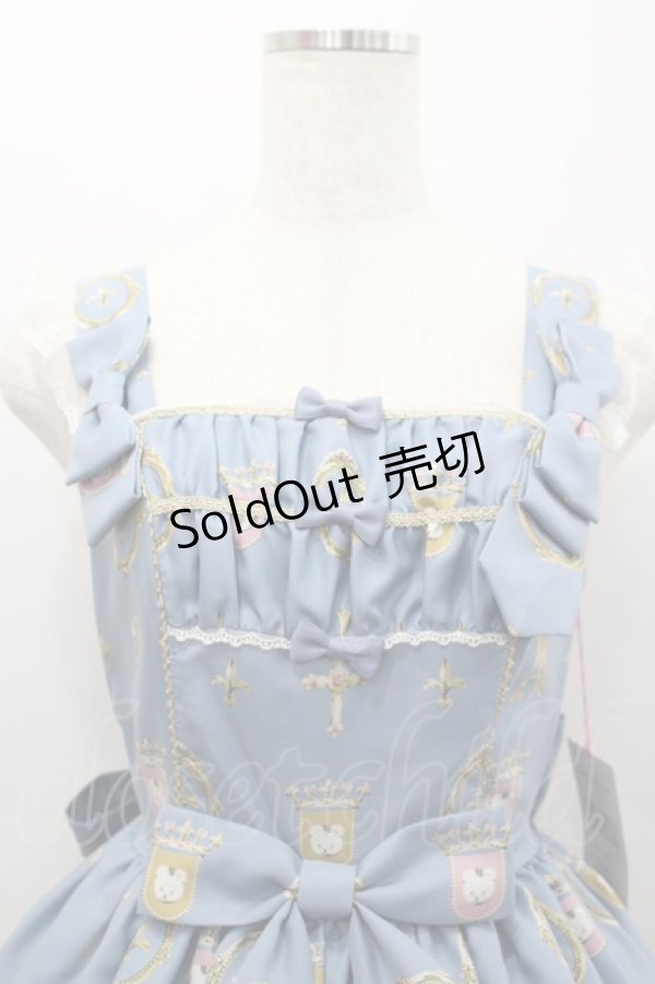 画像2: Angelic Pretty / Charlotte's Bearジャンパースカート  サックス I-26-02-25-045-AP-OP-SA-ZI (2)