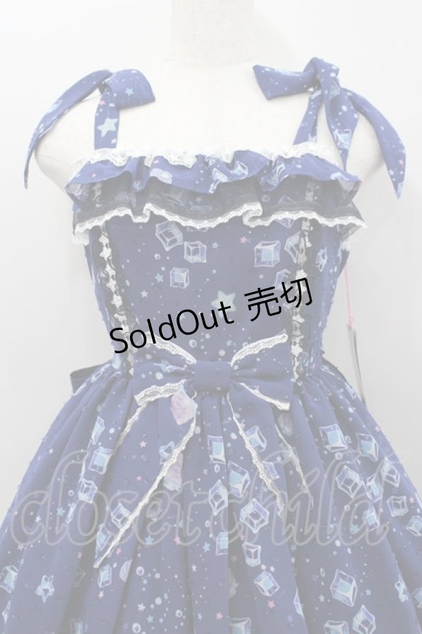 画像2: Angelic Pretty / Cream Soda Mermaidジャンパースカート  紺 I-26-02-25-046-AP-OP-SA-ZI (2)