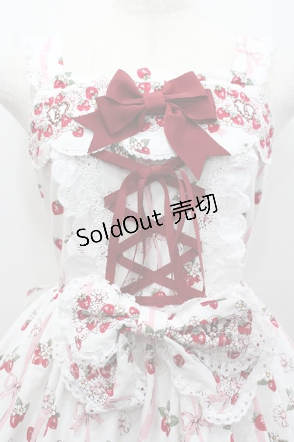画像2: BABY,THE STARS SHINE BRIGHT / Juicy Strawberry MemoryジャンパースカートI  白 I-26-02-25-048-BA-OP-SA-ZI (2)