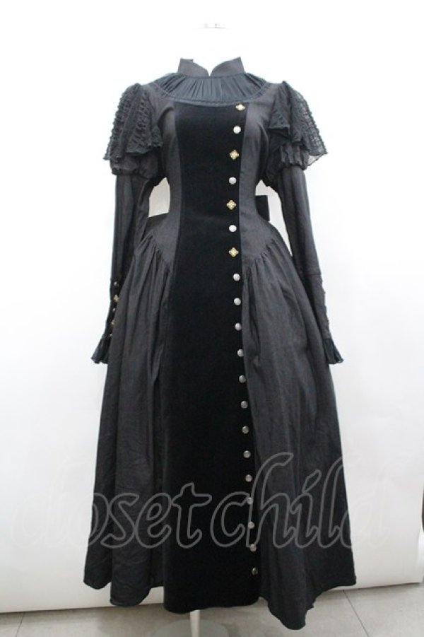 画像1: Hoshibako Works / ジヴリール プラケットロングドレス M 黒 I-26-02-25-051-LO-OP-SA-ZI (1)