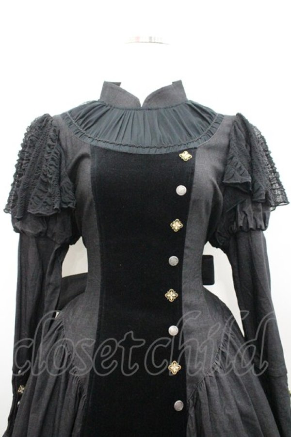 画像2: Hoshibako Works / ジヴリール プラケットロングドレス M 黒 I-26-02-25-051-LO-OP-SA-ZI (2)