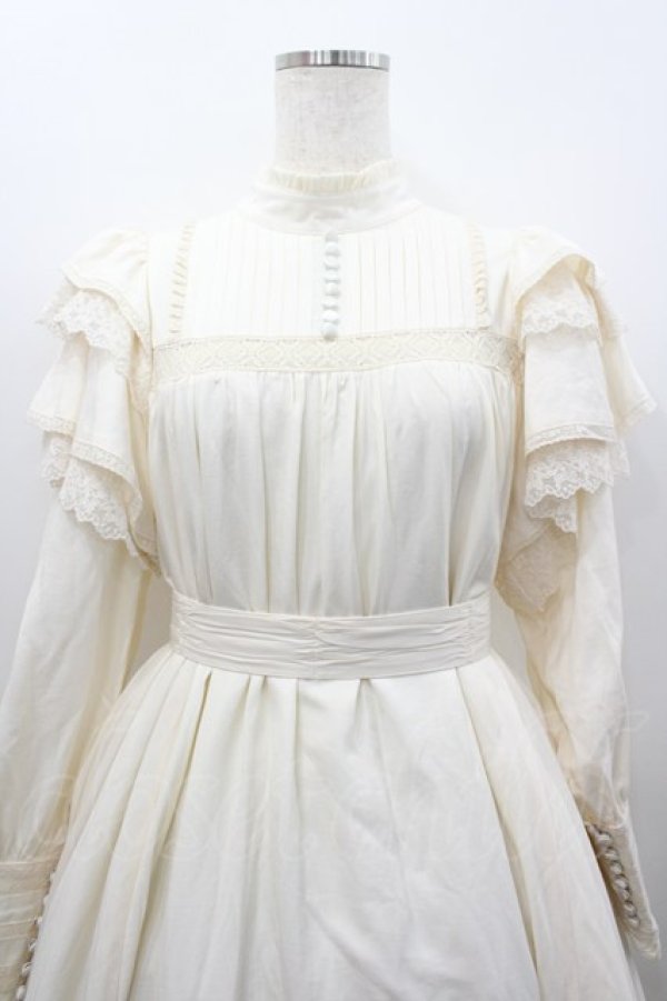 画像2: Hoshibako Works / リリアンヌ姉妹ワンピース(ロング丈)  生成り I-26-02-25-052-LO-OP-SA-ZI (2)