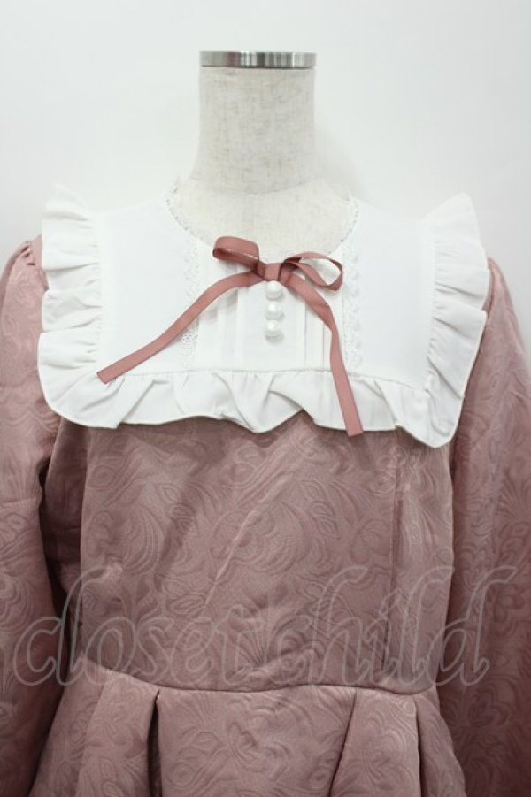 画像2: DearMyLove / ジャガードスクエア切替ワンピース 3L ピンク I-26-02-25-059-EL-OP-IG-ZI (2)