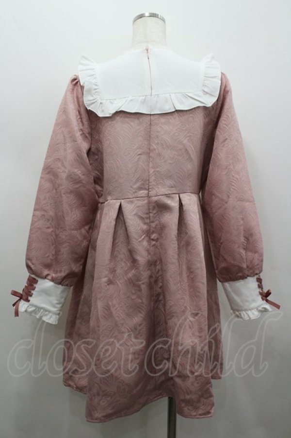 画像4: DearMyLove / ジャガードスクエア切替ワンピース 3L ピンク I-26-02-25-059-EL-OP-IG-ZI (4)