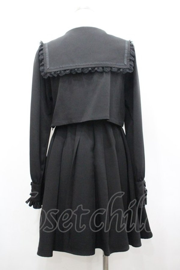 画像4: DearMyLove / ドッキングセーラーワンピース  黒 I-26-02-25-063-EL-OP-SA-ZI (4)