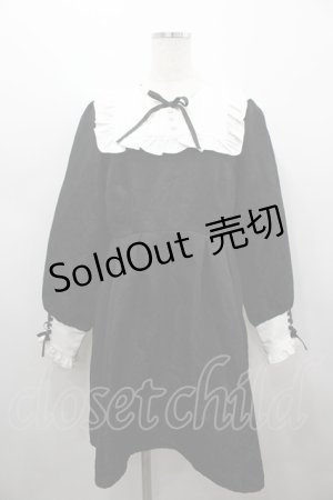 画像: DearMyLove / ジャガードスクエア切替ワンピース LL クロ×シロ I-26-02-25-065-EL-OP-IG-ZI