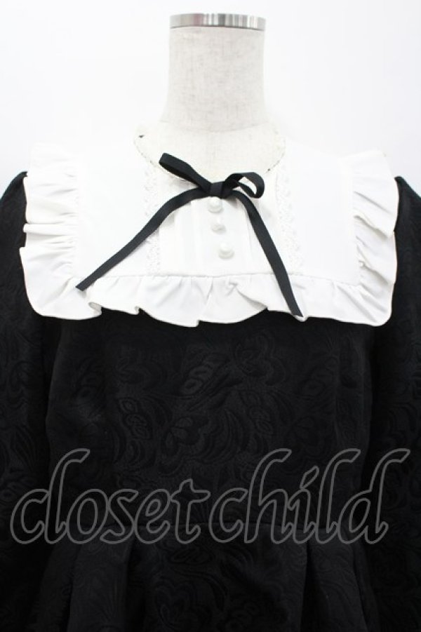 画像2: DearMyLove / ジャガードスクエア切替ワンピース LL クロ×シロ I-26-02-25-065-EL-OP-IG-ZI (2)