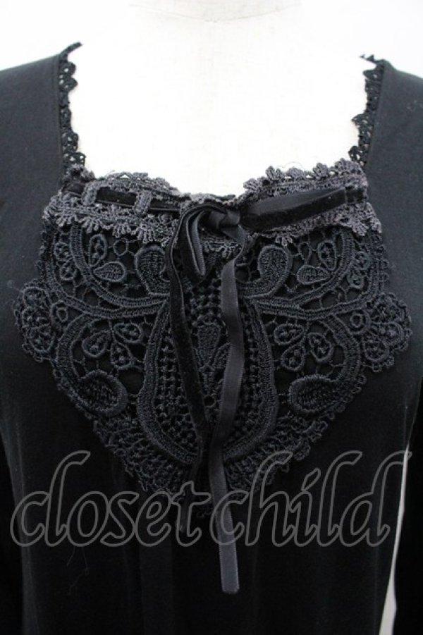 画像3: axes femme / チュールプリーツロングインナーカットソー  黒 I-26-02-25-071-AX-OP-SA-ZI (3)