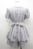 画像2: Secret Honey / アクセサリーリボン付半袖セットアップ  グレーチェック I-26-02-25-073-CA-OP-SA-ZI (2)