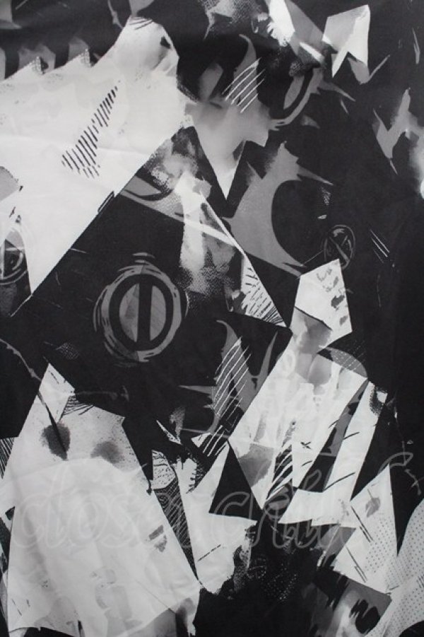 画像3: NieR Clothing / 総柄カーディガン  黒ｘ白 I-26-02-25-008-PU-TO-SA-ZI (3)