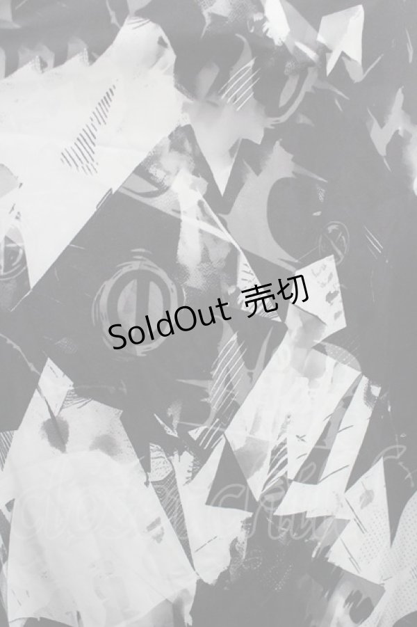 画像3: NieR Clothing / 総柄カーディガン  黒ｘ白 I-26-02-25-008-PU-TO-SA-ZI (3)