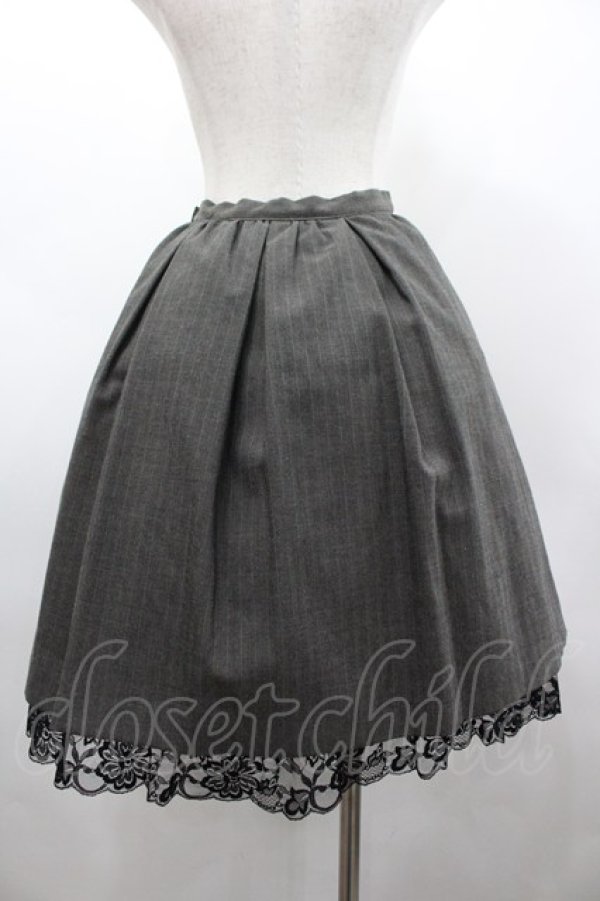 画像2: MIHO MATSUDA / ドクロクラウンプリントスカート  グレーＸ黒 I-26-02-25-085-GO-SK-SA-ZI (2)