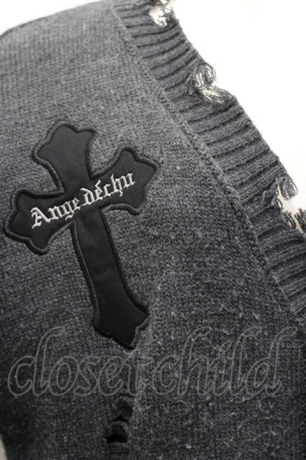 画像4: NOEMIE / クロスワッペンニットカーディガン  グレー I-26-02-25-009-LO-TO-SA-ZI (4)