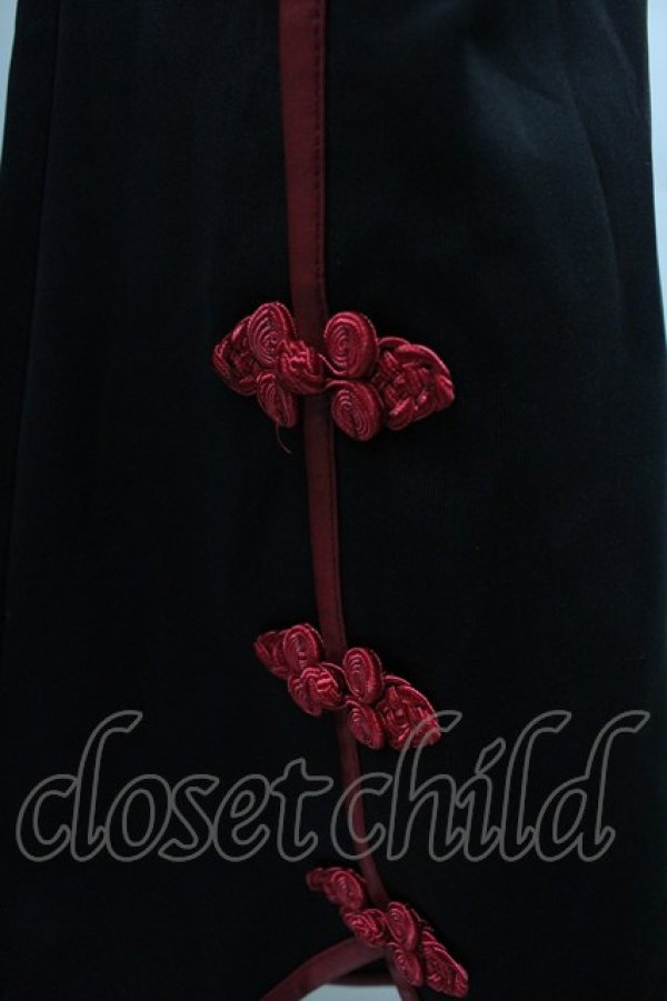 画像3: Qutie Frash / チャイナパンツ L 黒Ｘ赤 I-26-02-25-090-QU-PA-SA-ZI (3)