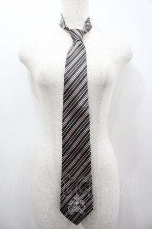 画像: MIHO MATSUDA / ナナメネクタイ  黒ＸピンクＸ白 I-26-02-25-098-GO-ZA-SA-ZI