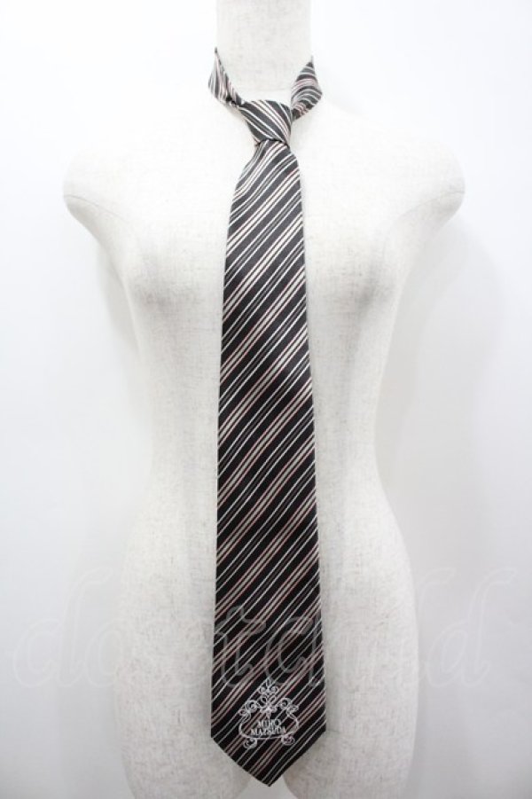 画像1: MIHO MATSUDA / ナナメネクタイ  黒ＸピンクＸ白 I-26-02-25-098-GO-ZA-SA-ZI (1)