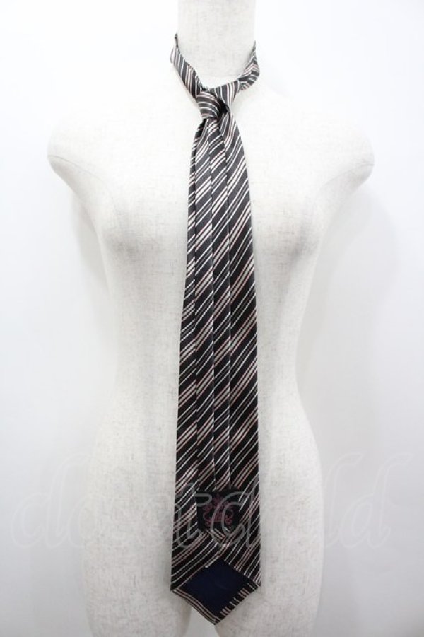 画像2: MIHO MATSUDA / ナナメネクタイ  黒ＸピンクＸ白 I-26-02-25-098-GO-ZA-SA-ZI (2)