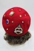 画像1: Angelic Pretty / Noble Collectionベレー  赤 I-26-02-25-101-AP-AC-SA-ZI (1)