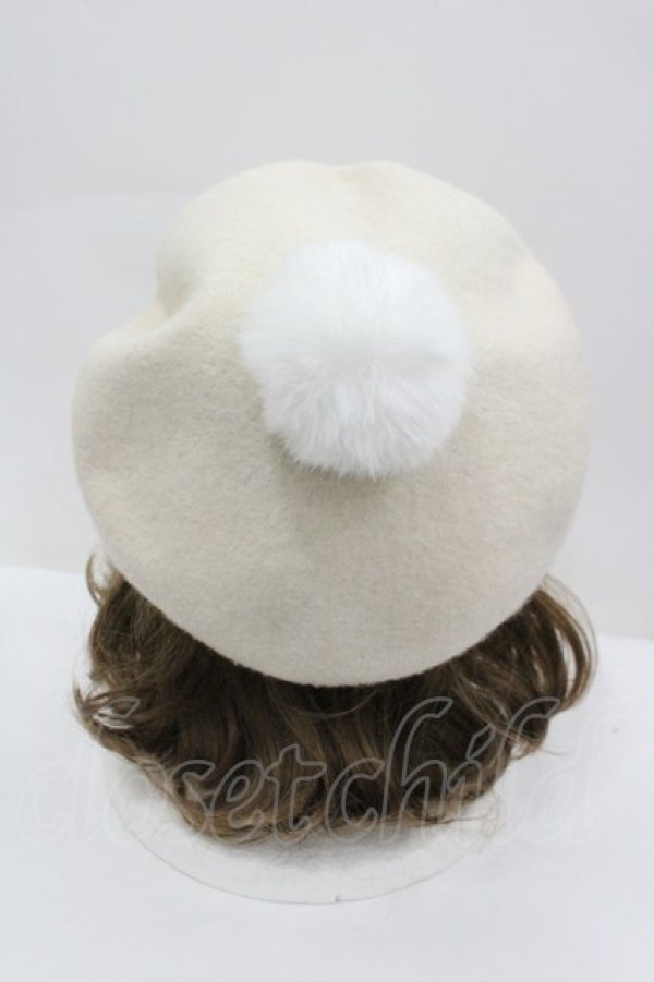 画像3: Angelic Pretty / ロゴ刺繍ポンポンベレー  生成り I-26-02-25-103-AP-AC-SA-ZI (3)