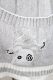 画像3: NieR Clothing / NIIERちゃん刺繍ニットカーディガン  グレーＸ白 I-26-02-25-010-PU-TO-SA-ZI (3)