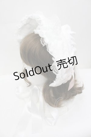 画像: metamorphose / Dramatic Jewel ハーフボンネット  白 I-26-02-25-104-ME-AC-TE-ZI