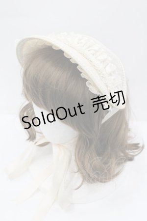 画像: Hoshibako Works / フロイラインの夢物語ミニボンネット  生成り I-26-02-25-105-LO-AC-SA-ZI