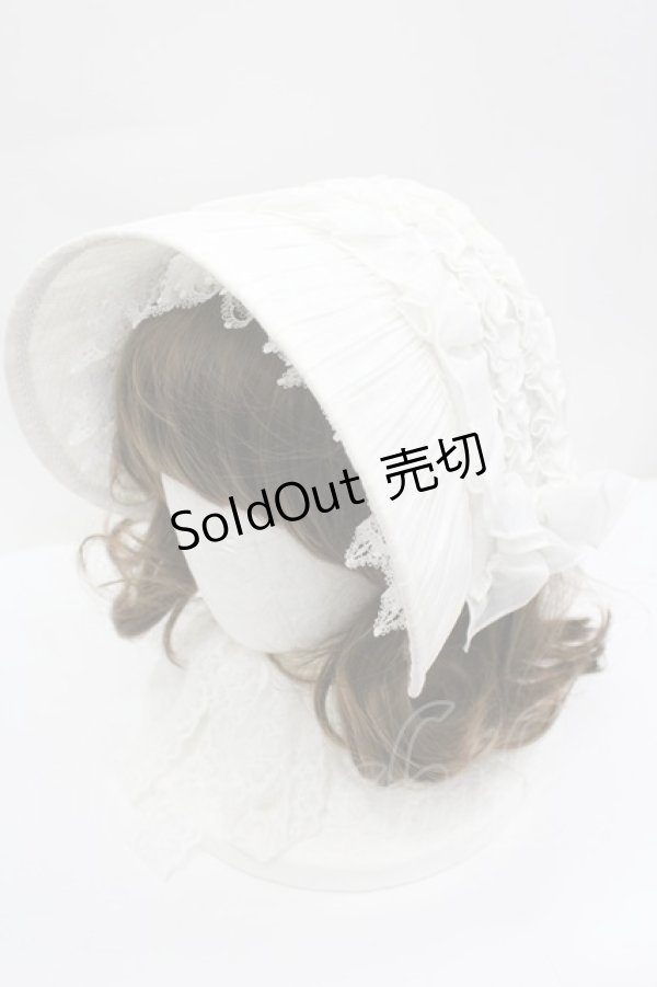 画像1: Hoshibako Works / アンジェリカ　エアリーボンネット  白 I-26-02-25-106-LO-AC-SA-ZI (1)