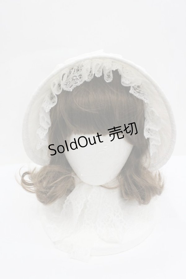 画像2: Hoshibako Works / アンジェリカ　エアリーボンネット  白 I-26-02-25-106-LO-AC-SA-ZI (2)