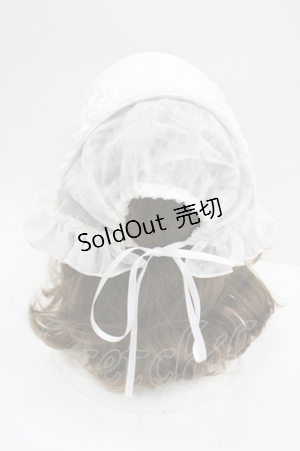 画像3: Hoshibako Works / アンジェリカ　エアリーボンネット  白 I-26-02-25-106-LO-AC-SA-ZI (3)