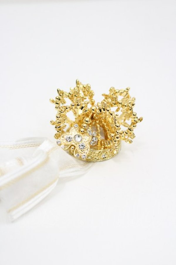 画像2: BABY,THE STARS SHINE BRIGHT / 蝶王冠ヘッドドレス  ゴールドＸ白 I-26-02-25-107-BA-AC-SA-ZI (2)