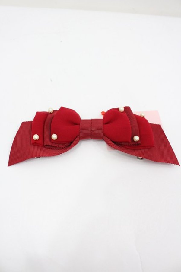 画像1: Melody BasKet / デザートリボンクリップ  赤 I-26-02-25-111-LO-AC-SA-ZI (1)