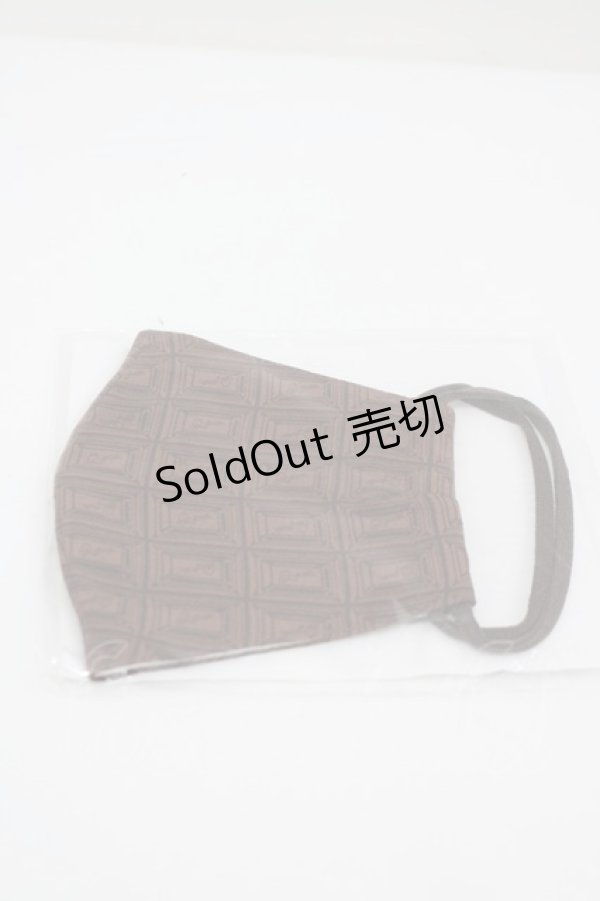 画像1: Q-pot. / チョコレート 布マスク  ブラウン I-26-02-25-114-QP-ZA-SA-ZI (1)