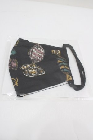 画像: Q-pot. / キャンディ 布マスク  ブラック I-26-02-25-116-QP-ZA-SA-ZI