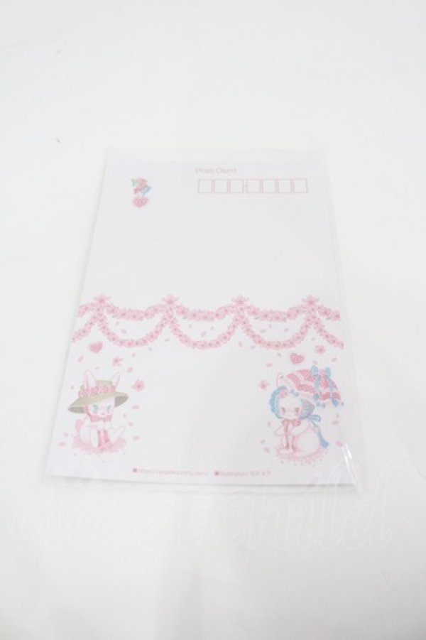 画像2: Angelic Pretty / Ohanami Bunnyポストカード  白ｘピンク I-26-02-25-118-AP-ZA-SA-ZI (2)