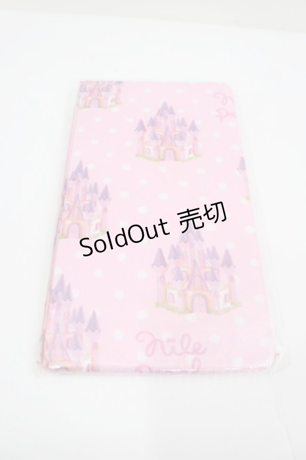 画像1: Nile Perch / お城プリントタイツ  ピンク I-26-02-25-119-LO-ZA-SA-ZI (1)