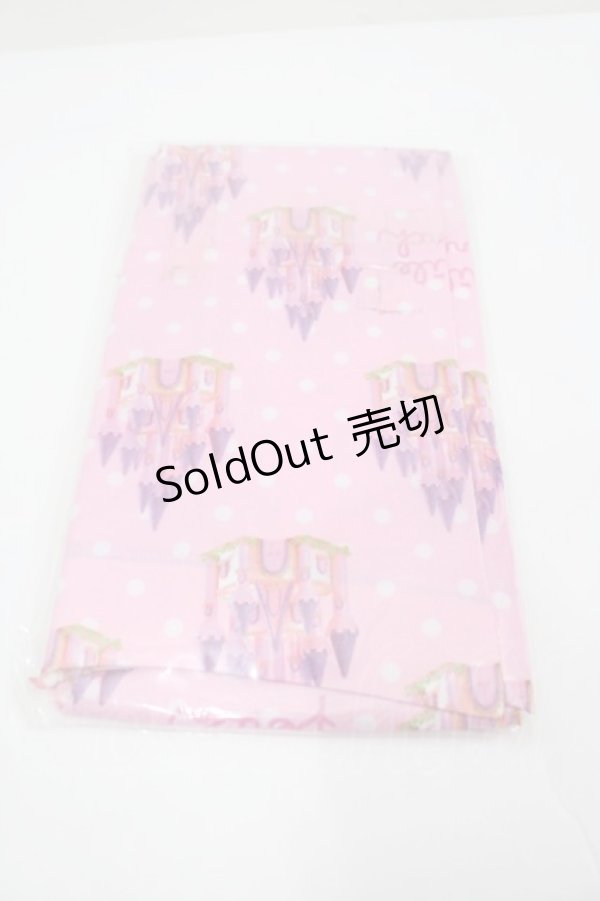 画像2: Nile Perch / お城プリントタイツ  ピンク I-26-02-25-119-LO-ZA-SA-ZI (2)