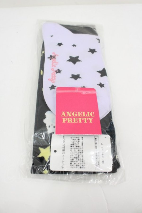 画像2: Angelic Pretty / Magical Milk Catsオーバーニー  黒 I-26-02-25-124-AP-ZA-SA-ZI (2)