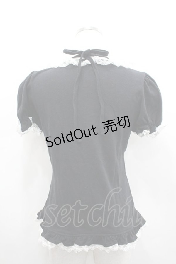 画像2: PUTUMAYO / 妖精プリント半袖カットソー  黒Ｘ白 I-26-02-25-014-PT-TO-SA-ZI (2)