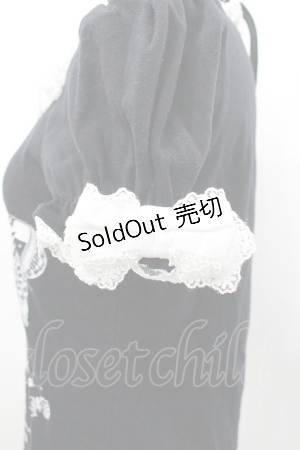 画像4: PUTUMAYO / 妖精プリント半袖カットソー  黒Ｘ白 I-26-02-25-014-PT-TO-SA-ZI (4)