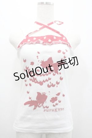 画像: PUTUMAYO / 金魚シルエットキャミ  白Ｘ赤 I-26-02-25-015-PT-TO-SA-ZI