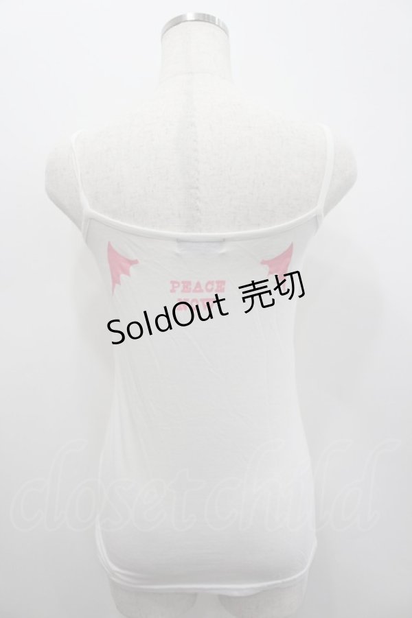 画像4: PEACE NOW / うさぎデビルキャミソール  白Ｘピンク I-26-02-25-018-PU-TO-SA-ZI (4)