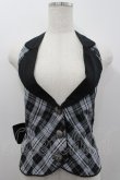 画像1: PUTUMAYO / チェックベスト  サックスＸ黒 I-26-02-25-019-PT-TO-SA-ZI (1)