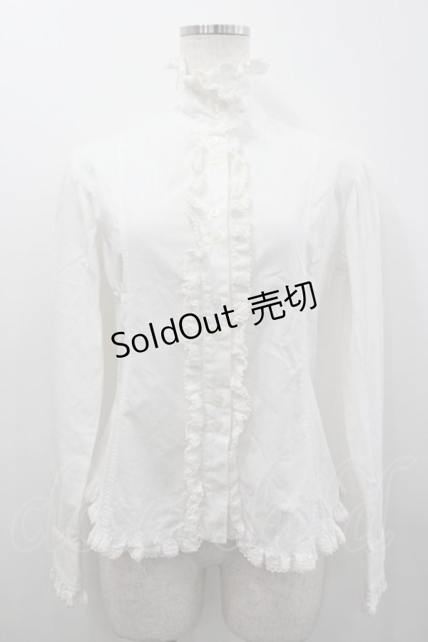 画像1: PUTUMAYO / 立ち襟長袖ブラウス  白 I-26-02-25-020-PT-BL-SA-ZI (1)