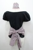 画像3: PUTUMAYO / ギンガムチェックベスト&半袖カットソーセット  ピンクチェックＸ黒 I-26-02-25-021-PT-TO-SA-ZI (3)