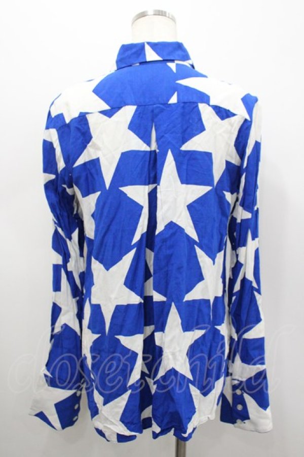 画像3: SEXY DYNAMITE LONDON / スター総柄シャツ  青Ｘ白 I-26-02-25-024-PU-BL-SA-ZI (3)